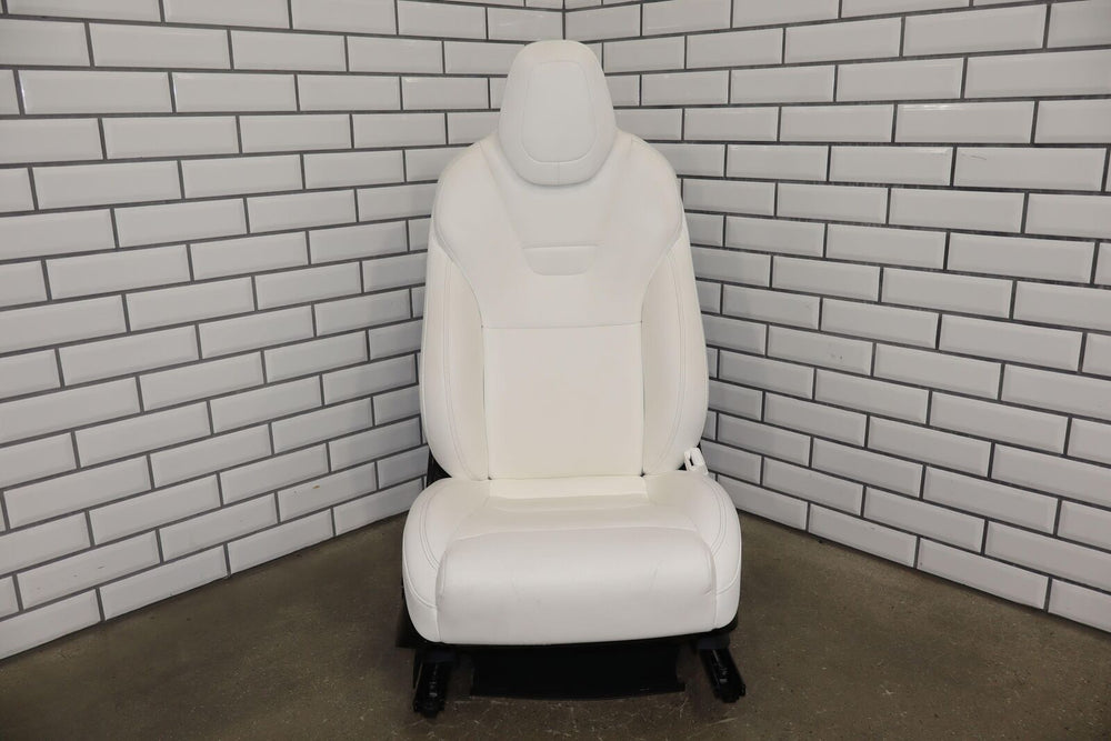 2016-2020 Tesla Model X Front Right Leather Bucket Seat (White UWT) Power Tested