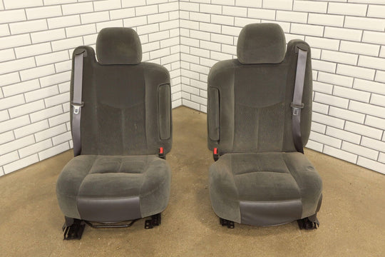 03-07 Chevy Silverado Sierra Extended Cab Charcoal Cloth Seat Set (Front/Rear)