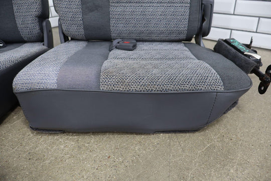 1992 Toyota Land Cruiser Pair LH&RH 3rd Row Cloth Seat (Gray FD10) LH Side Tears