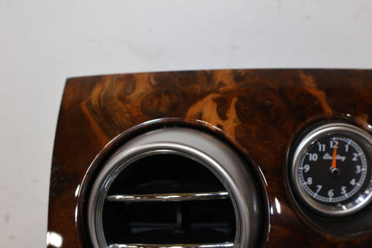 03-10 Bentley Continental GT Radio Trim Bezel (Woodgrain) W/ Clock & Vents