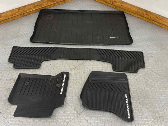 15-20 Cadillac Escalade ESV All Weather Floor Mat Set (Black) 4 Pieces Long WB