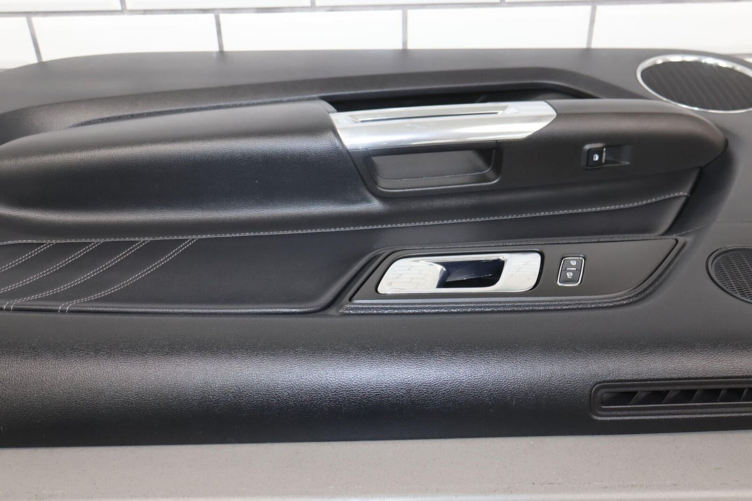 15-20 Ford Mustang GT Right Interior Door Trim Panel (Ebony 41/ Aluminum Trim)