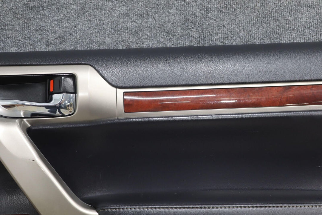 10-13 Lexus GX460 Rear Right RH Interior Door Trim Panel (Black / Woodgrain)