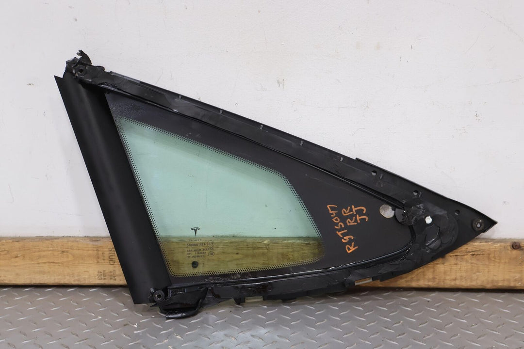 12-20 Tesla Model S Rear Right RH Passenger Quarter Glass Window (Glass Only)