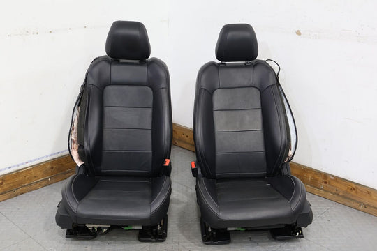 15-17 Ford Mustang GT Coupe OEM Leather Seats Set Front/Rear (Ebony) Blown Bags