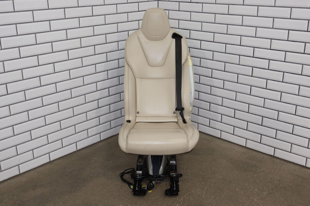 2016-2020 Tesla Model X Rear 2nd Row Left LH Leather Seat (Cream) Blown Bag