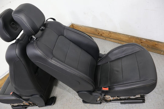 15-17 Ford Mustang GT Coupe OEM Leather Seats Set Front/Rear (Ebony) Blown Bags