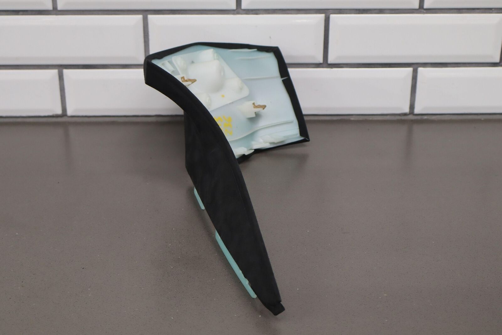 1220 Tesla Model S Passenger Right Upper Interior C Pillar Trim (Black Suede) J & J Auto Wrecking