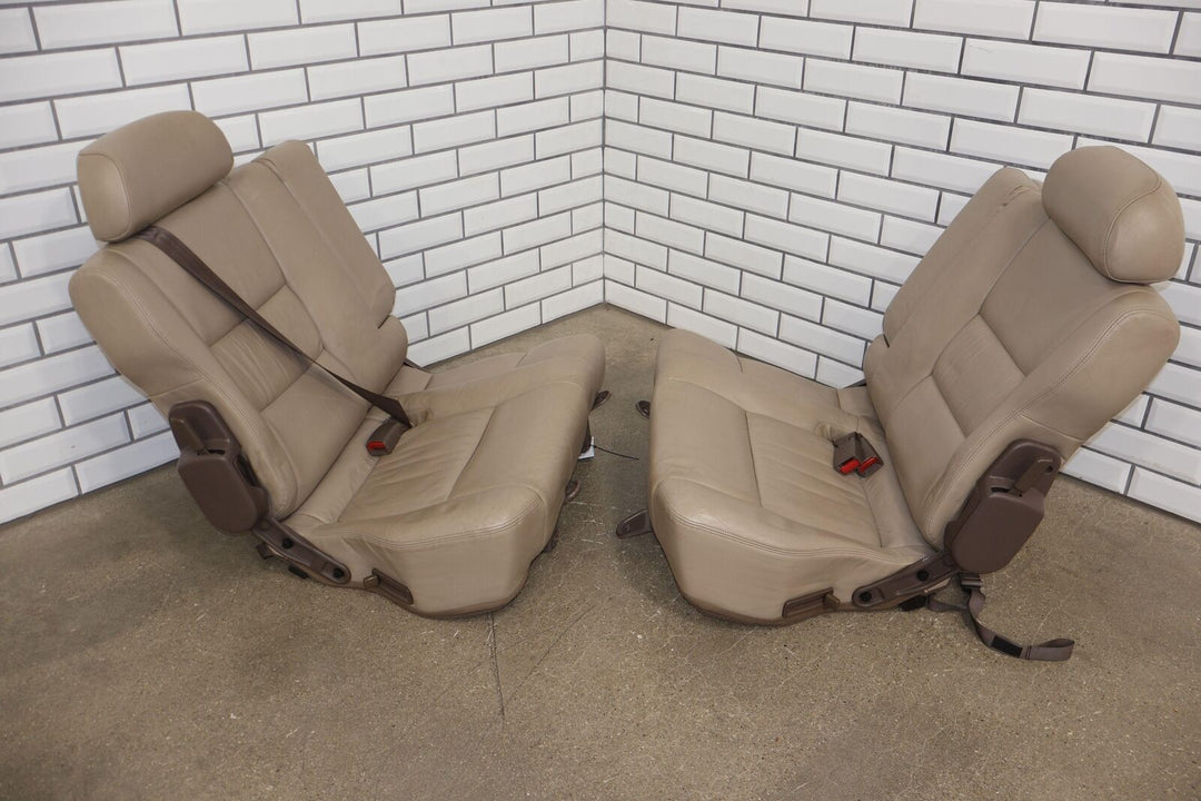 1996-1997 Lexus LX450 Land Cruiser Pair Rear 2nd Row Leather Seats (Beige LC43)