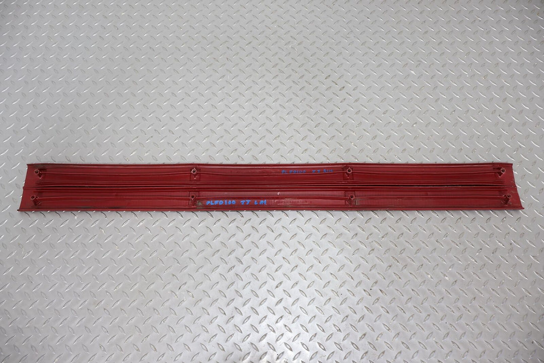 89-93 Ford Mustang Convertible Interior Door Sill Entry Plates (Red)