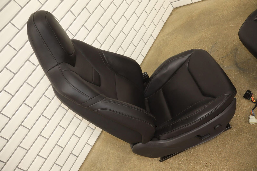 2016 Tesla Model S Gen 3 Black Leather Heated Seat Set (Front/Rear) OEM