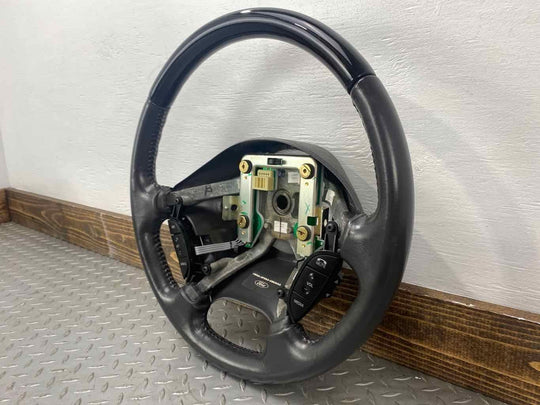 02-05 Ford Thunderbird Leather & Woodgrain Steering Wheel (Midnight Black 2FAZA)