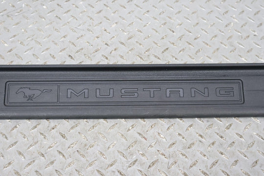 15-17 Ford Mustang GT Coupe Pair Door Sill Entry Plate Trims (Ebony) Repaired