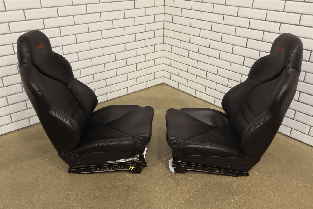 95-96 C4 Corvette Pair LH&RH Leather Bucket Seats Collector's Edition Black