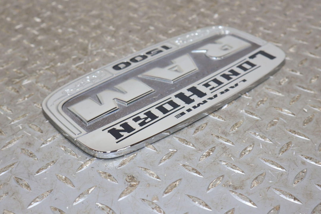 11-18 Ram 1500 RH Passenger Door Laramie Longhorn Chrome Emblem Badge Nameplate