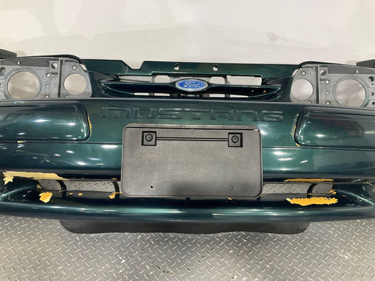 87-93 Foxbody Mustang LX Front Bumper Cover W/Header (Green) Heavy Paint Damage