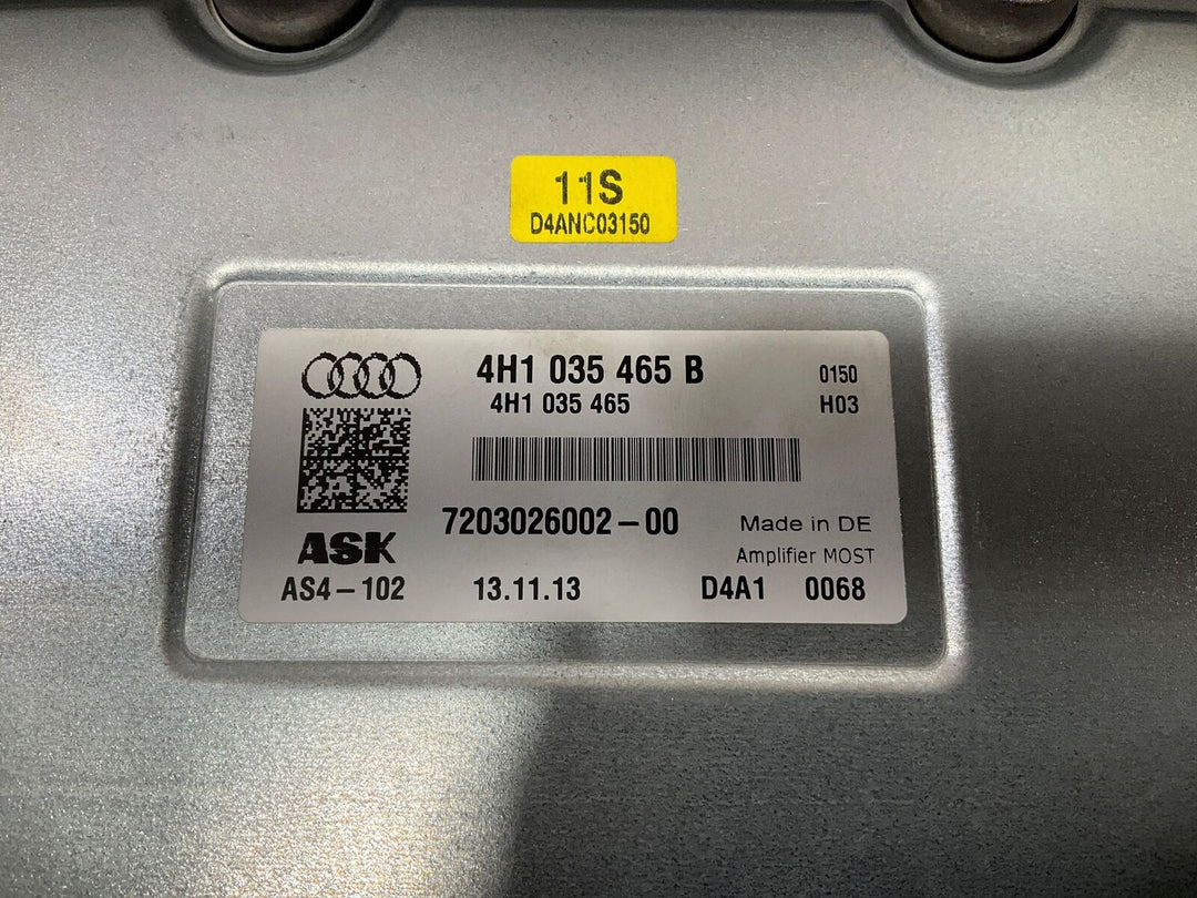 13-15 Audi S8 Radio Stereo Amplifier AMP OEM (4H1035465B)