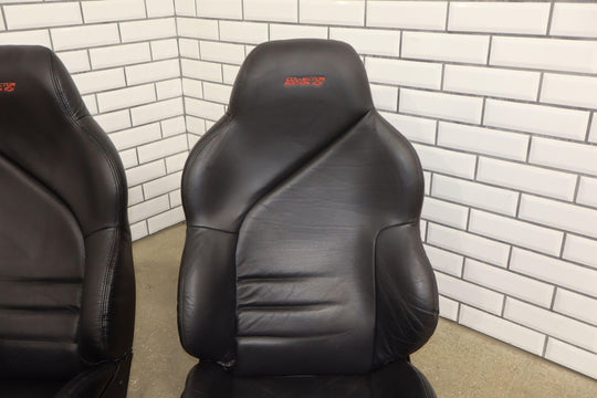 95-96 C4 Corvette Pair LH&RH Leather Bucket Seats Collector's Edition Black