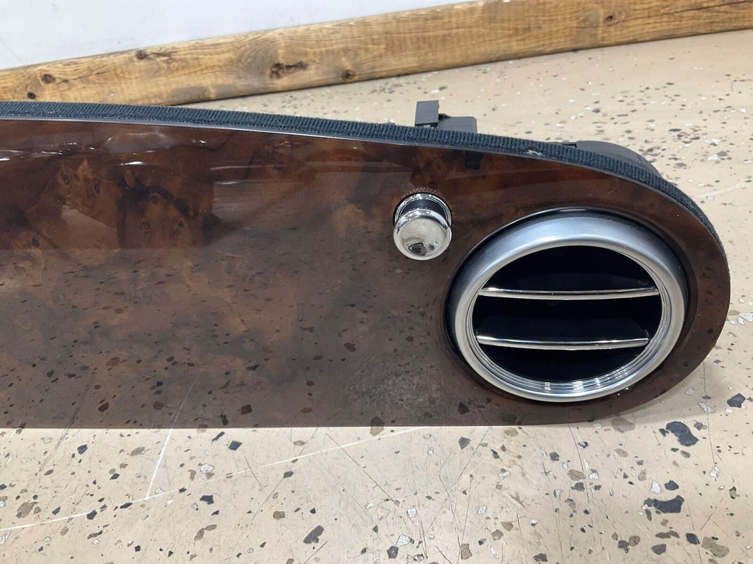 03-10 Bentley GT Dash Trim Kit W/Clock & Vents (3PC) Woodgrain (See Notes) OEM