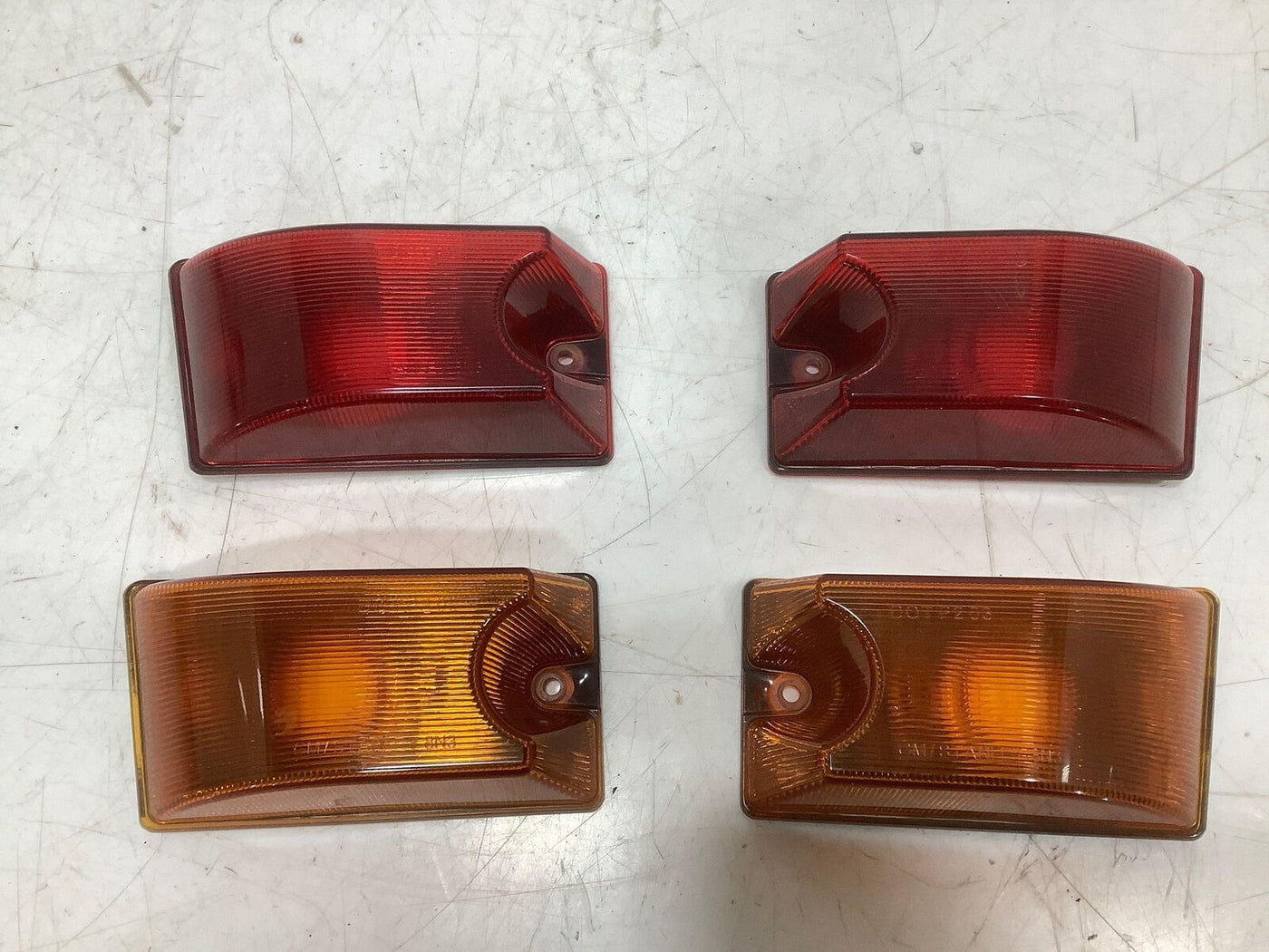 03=-09 Hummer H2 Roof Cleanace Lamps = Set of 4 Amber & Red OEM