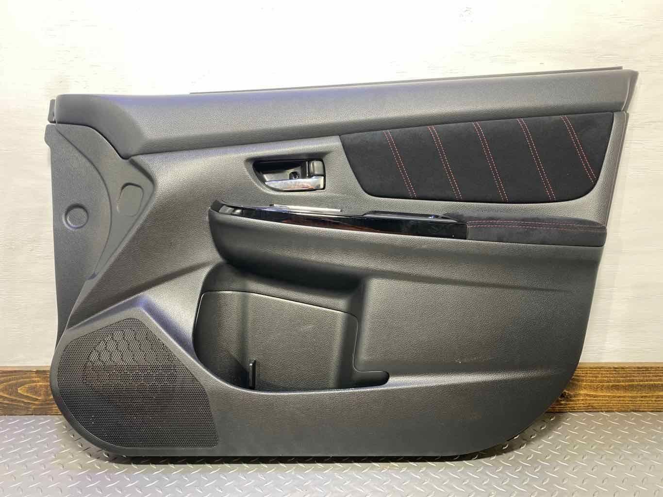 15-20 Subaru WRX STI Front Right Passenger Door Trim Panel(Black/Red Stitch J30)