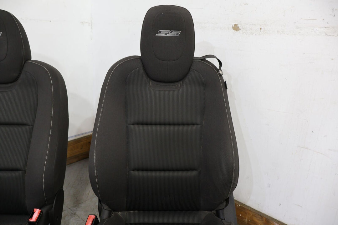 10-15 Camaro SS Cloth OEM Seat Set Front & Rear (Black AFJ) Mild Wear See Notes