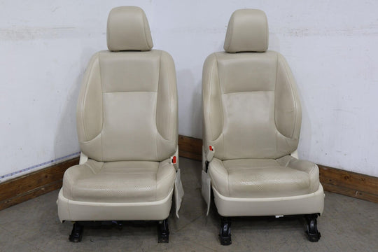 10-13 Lexus GX460 Pair LH&RH Front Leather Bucket Seats (Ecru LA00) Mild Wear