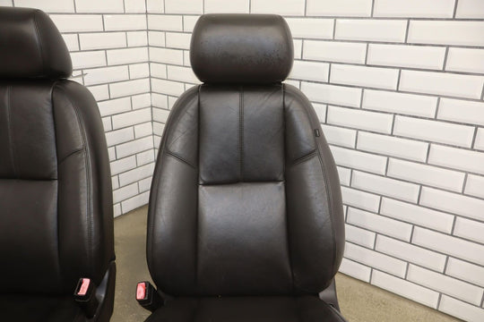 2011-2014 GMC Sierra/Silverado Crew Cab Heated/Memory Black Leather Seat Set