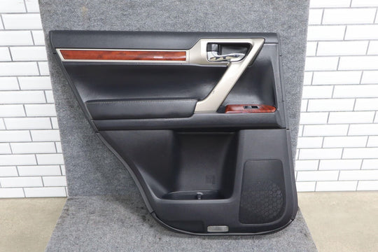 10-13 Lexus GX460 Rear Left LH Interior Door Trim Panel (Black / Woodgrain)