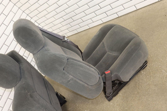 03-07 Chevy Silverado Sierra Extended Cab Charcoal Cloth Seat Set (Front/Rear)