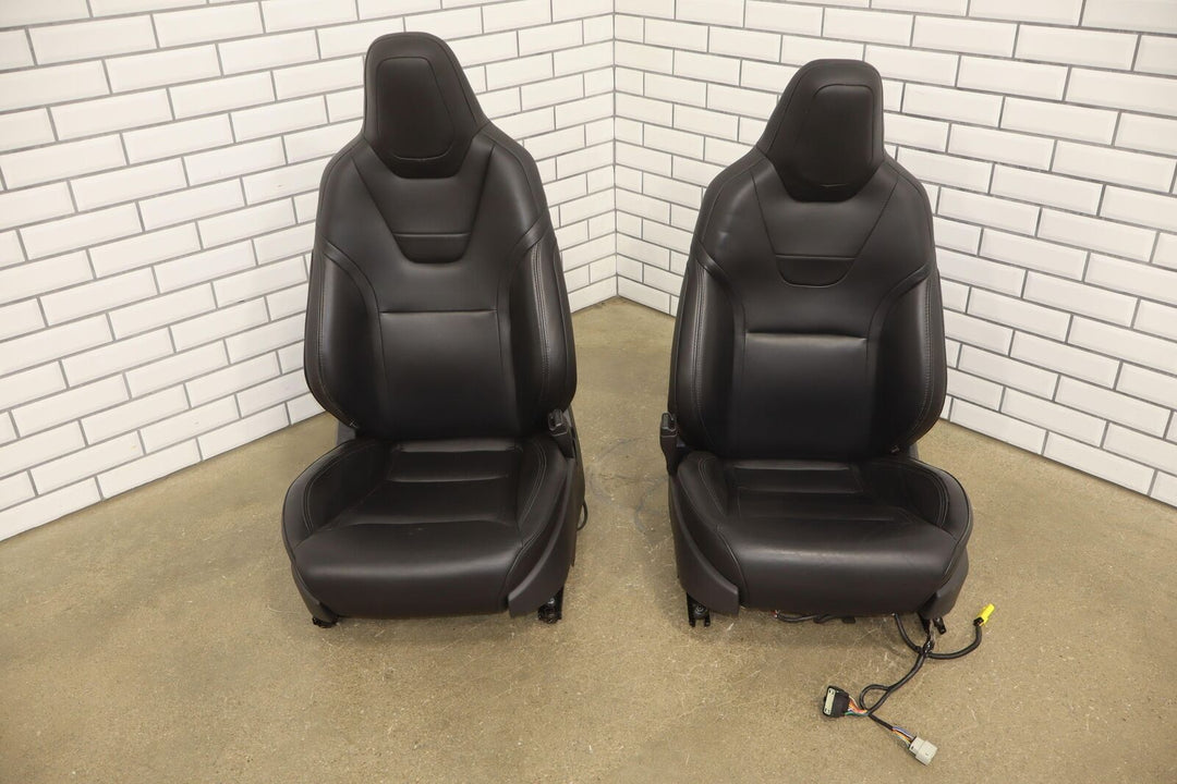 2016 Tesla Model S Gen 3 Black Leather Heated Seat Set (Front/Rear) OEM