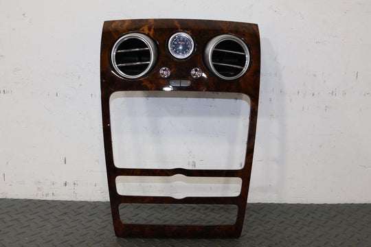 03-10 Bentley Continental GT Radio Trim Bezel (Woodgrain) W/ Clock & Vents