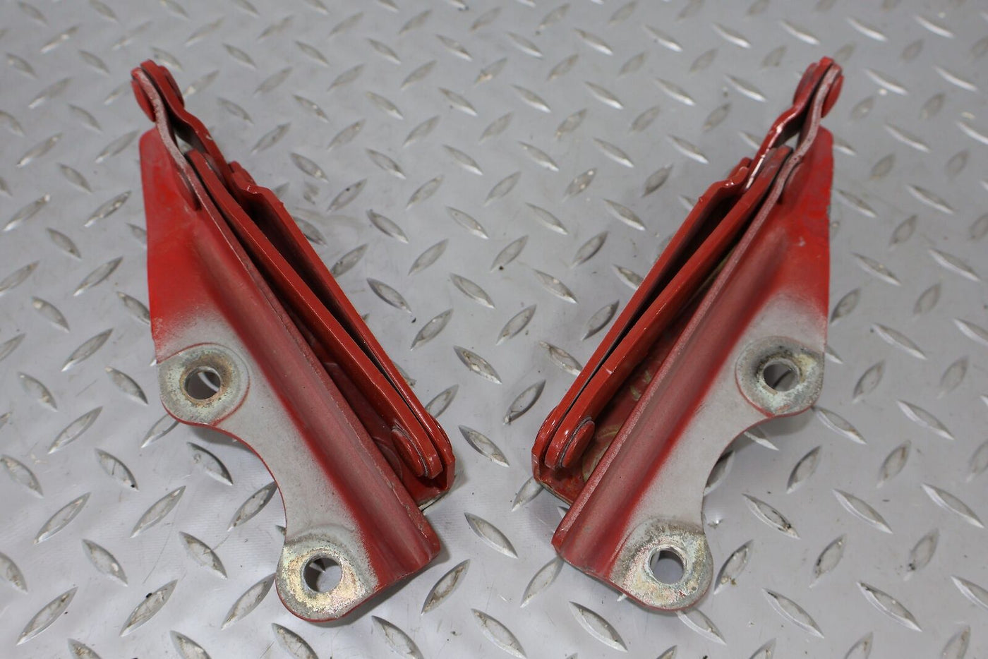 91-99 Mitsubishi 3000GT Stealth Pair LH & RH Hood Hinges (Red R71)