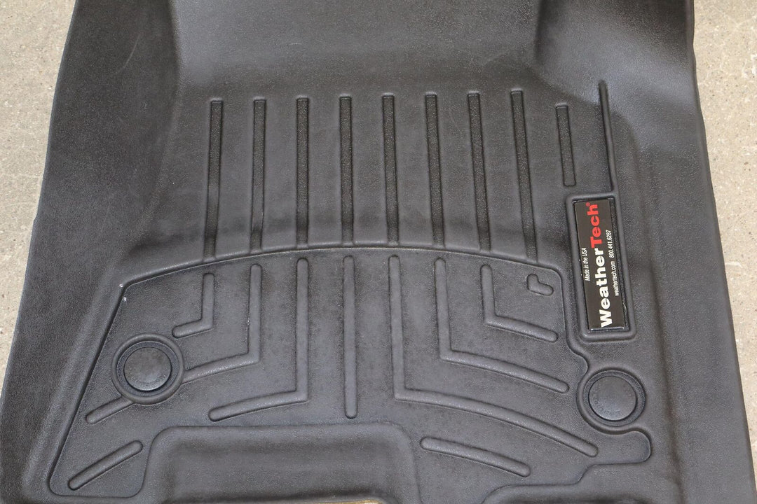 2020 Ram 1500 Crew Cab 5th Gen All Weather Weathertech Floor Mats (Black) Worn