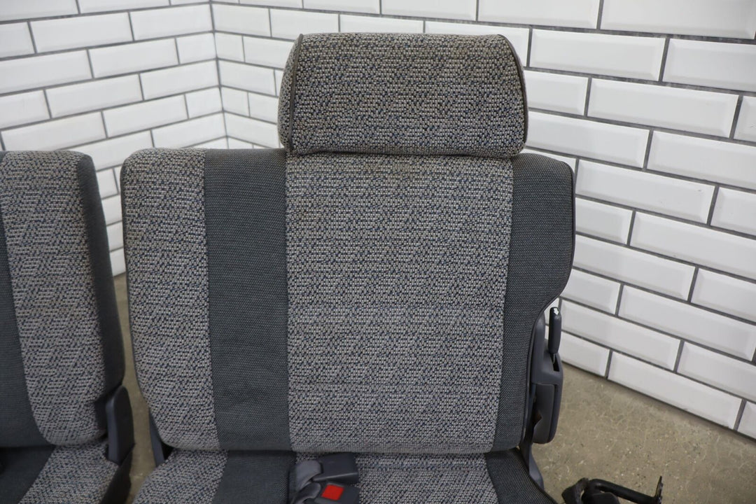 1992 Toyota Land Cruiser Pair LH&RH 3rd Row Cloth Seat (Gray FD10) LH Side Tears