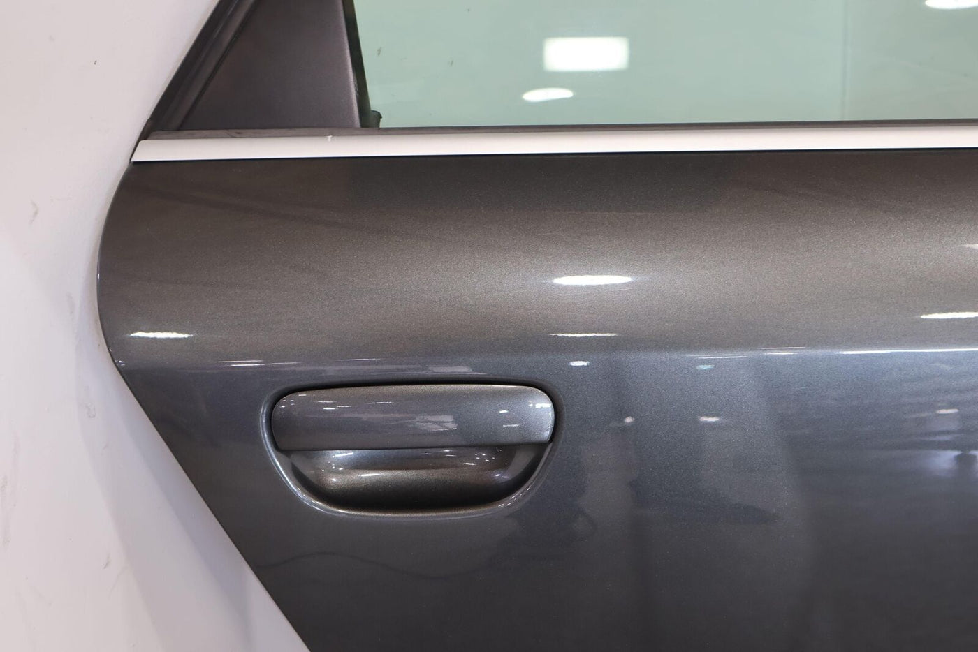 03-04 Audi RS6 Rear Right RH Door W/ Glass (Daytona Gray LZ7S) Dented See Photos