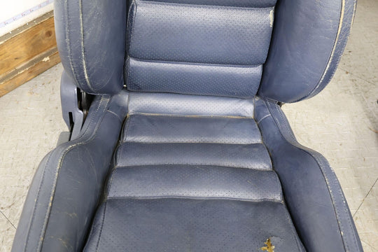 89-91 Mazda RX7 FC Convertible Pair LH&RH Leather Bucket Seats (Blue) Heavy Wear