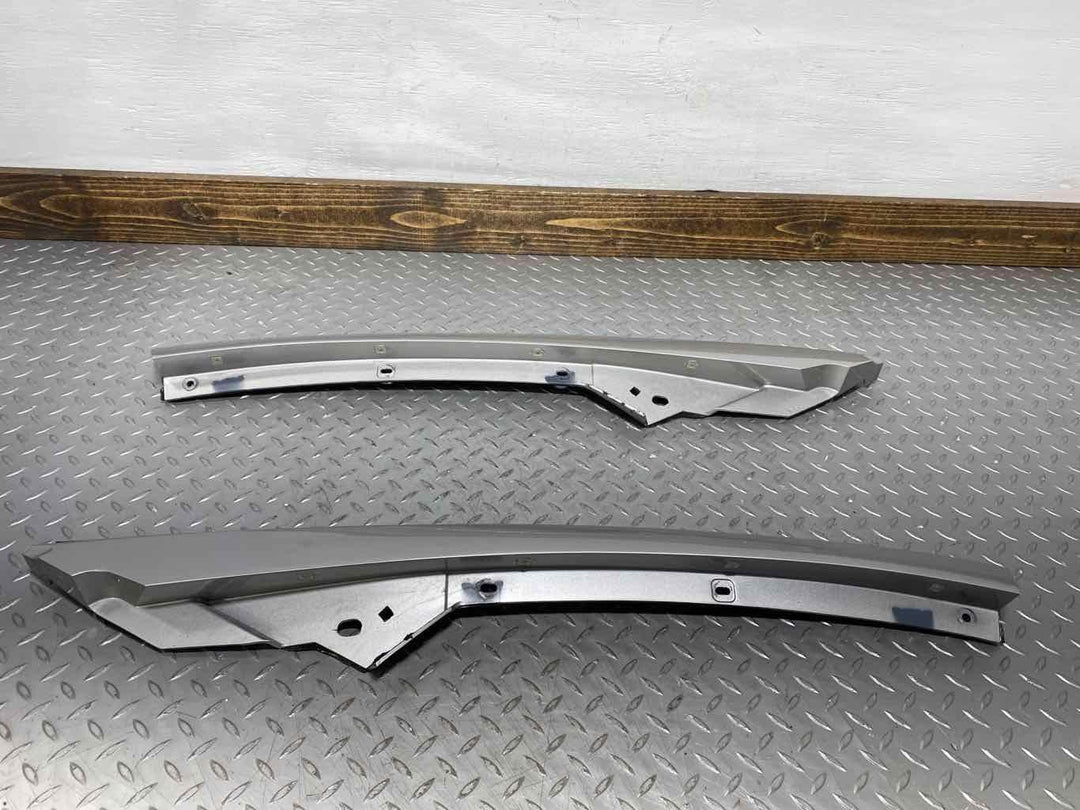 04-09 Cadillac XLR Pair LH&RH Exterior A Pillar Trim Panels (Light Platinum 67U)