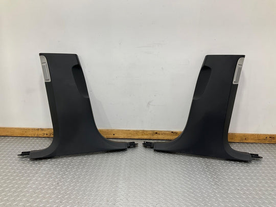 13-18 Audi S8 Pair LH & RH Lower Interior B-Pillar Trim Panels (Black FZ)