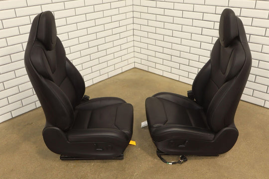 2016-2018 Tesla Model S Next Gen Black Leather/Ventilated Front Seats (Black)