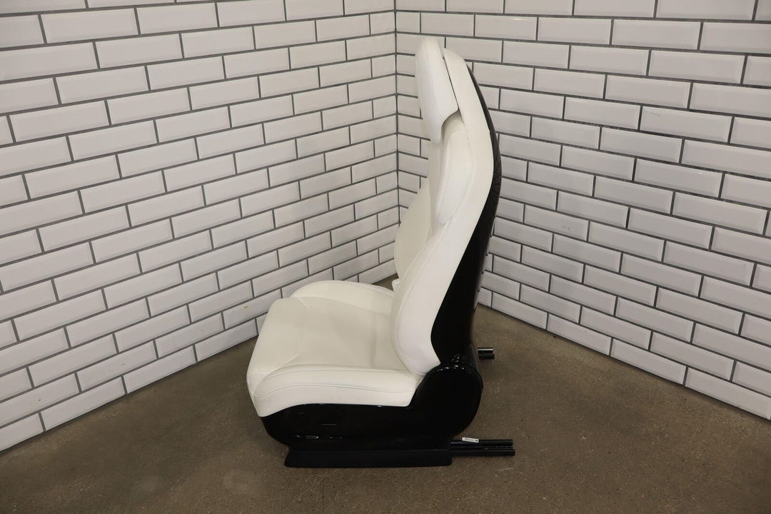 2016-2020 Tesla Model X Front Left Leather Bucket Seat (White UWT) Power Tested