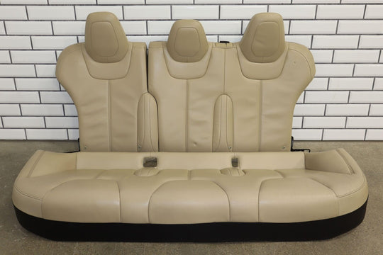 16-20 Tesla Model S Rear 2nd Row Leather Bench Seats (Tan) See Photos