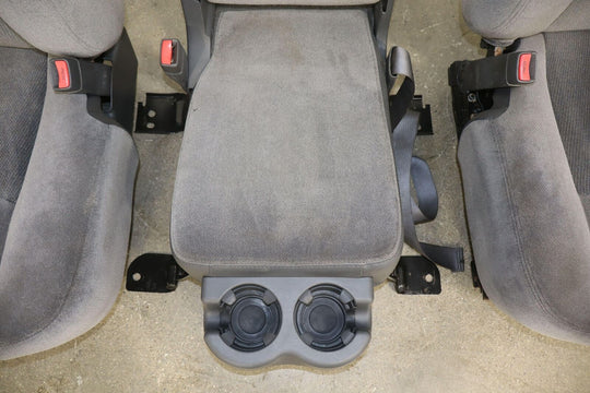 03-07 GMC Sierra / Silverado Cloth Bench Front Seat with Jump Seat (Dark Pewter)