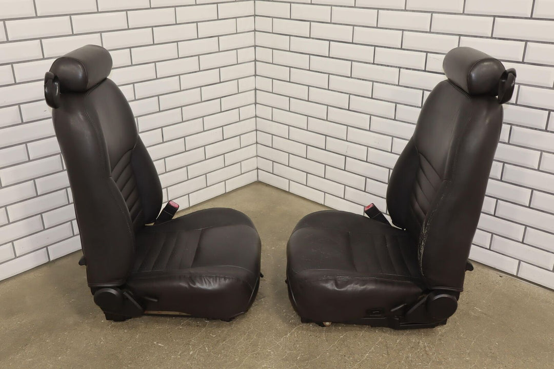 99-04 Ford Mustang Cobra Convertible Leather Seat Set (Front/Rear) Dark Charcoal