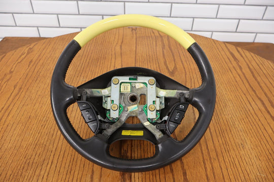 02-03 Ford Thunderbird Leather Steering Wheel & Shift Knob (Yellow/Black)