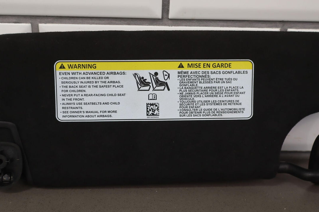 Damage 23 Dodge Challenger Hellcat Alcantara Black Sun Visors (Pair Left/Right)