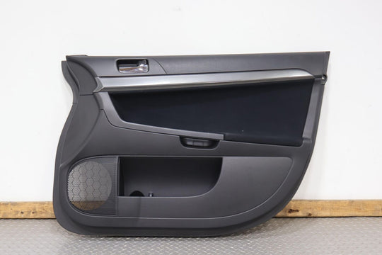 08-13 Mitsubishi Lancer EVO X Front Right Interior Door Trim Panel (Black 80X)