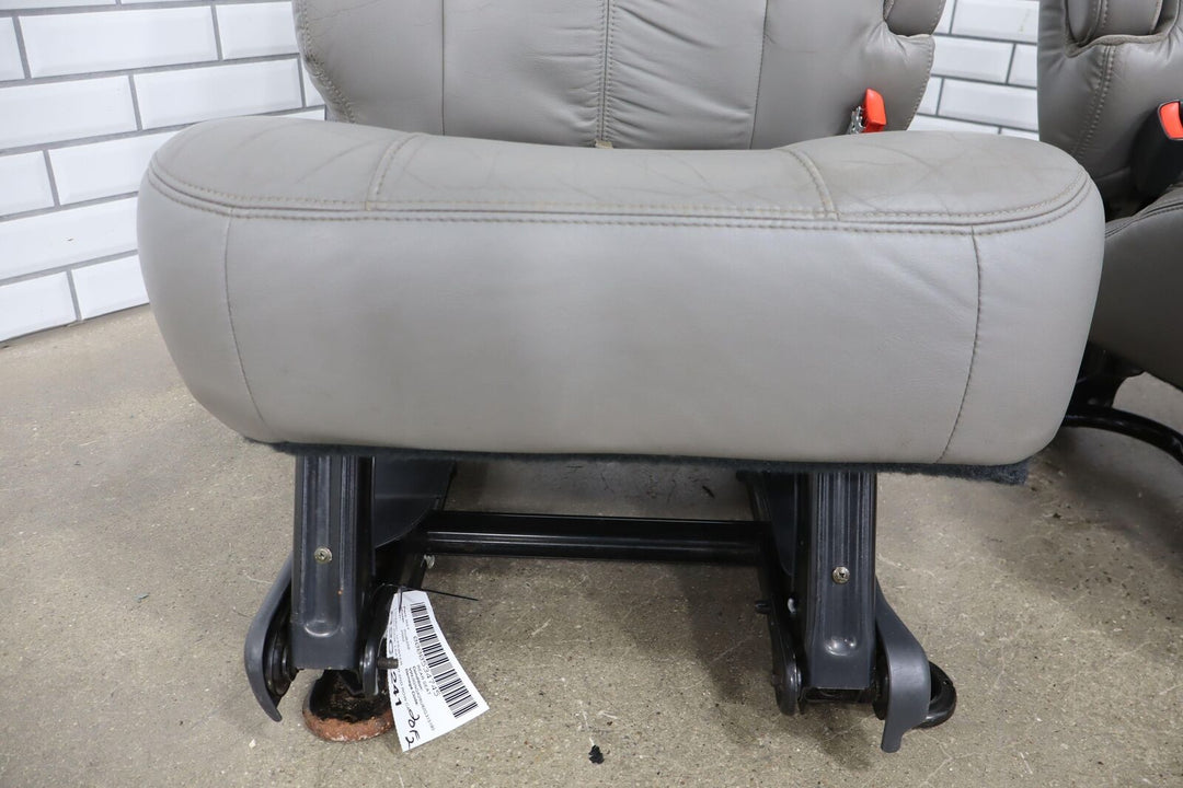 99-02 Chevy Suburban / Yukon XL Leather 2nd Row Captains Chairs (Medium Gray)