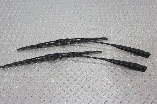 87-93 Ford Mustang Pair LH & RH Windshield Wiper Arms W/ Blades (Weathered)