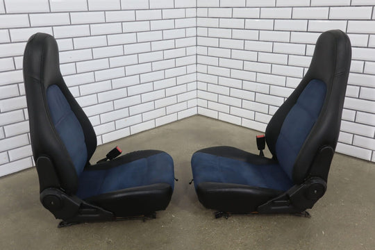 99-00 MAzda Miata NB Pair LH&RH Blue Seats W/Blue Cabin Carpet & Shifter Boot